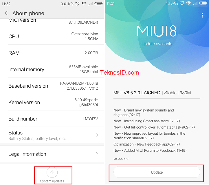 Xiaomi - Update ROM MIUI via Updater