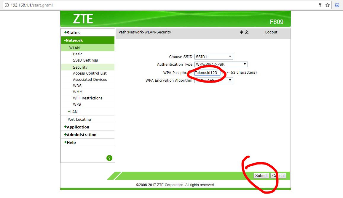 Cara Ganti Password Dan Ssid Wifi Indihome Modem Zte F609 Teknosid