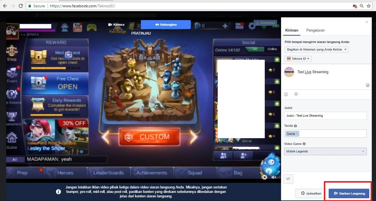 Cara Live Streaming Facebook di PC / Laptop, Untuk Stream ...