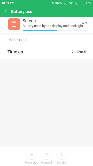 Screen On Time - Xiaomi Redmi 5A