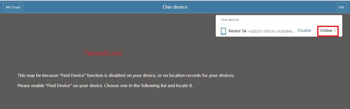 Find Device - Melacak HP Xiaomi Hilang
