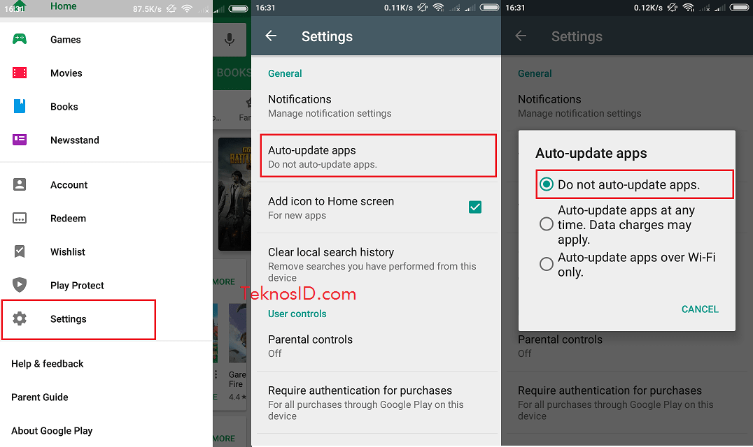 Cara Menonaktifkan Auto Update pada Google Play Store