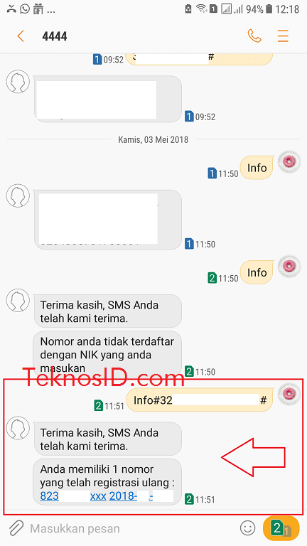 Cara Cek Data Registrasi Kartu Telkomsel Simpati As Loop Teknosid