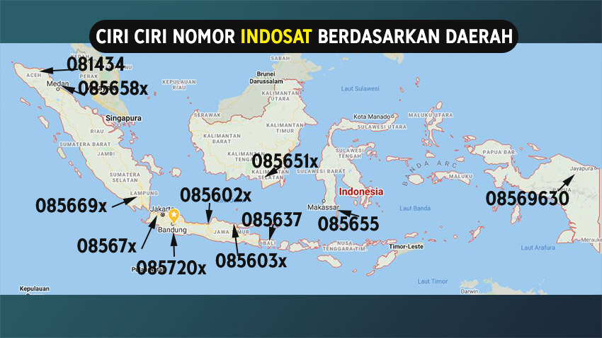 Ciri Ciri Nomor Indosat dan Daerah (Kode Area Indosat) - TeknosID